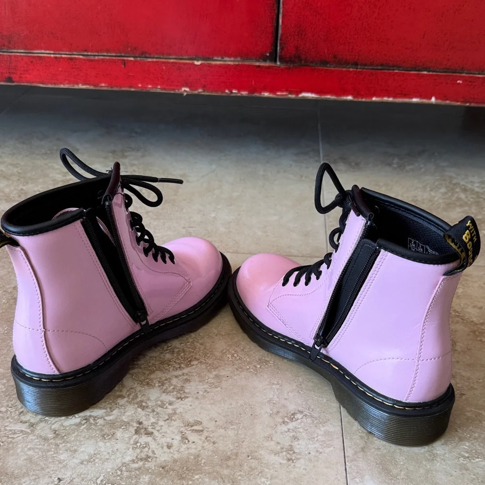 Dr. Martens Kids Pink Lace-Up Boots - Picture 6 of 9